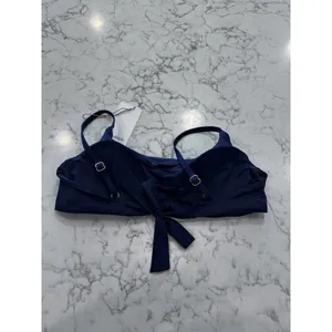 NWT Quince Deep Navy Italian Scoop Neck Bikini Top Size Large thumbnail 4