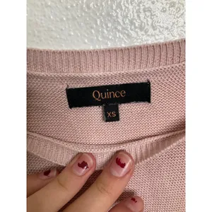Quince Organic Cotton Cashmere Batwing‎ Short Sleeve Sweater Pink XS SHWDC01 thumbnail 3