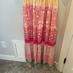 NEW House Of Harlow 1960 Ruffled Tiered Floral Metallic Maxi‎ Dress thumbnail 10