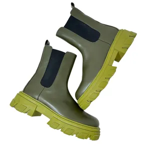 Oak + Fort Chunky Sole Chelsea Boots Military Olive Green‎ Size US 10 thumbnail 1