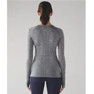 Lululemon Swiftly Tech Long Sleeve Crew Top Slate Grey White Running Women's 6 thumbnail 2