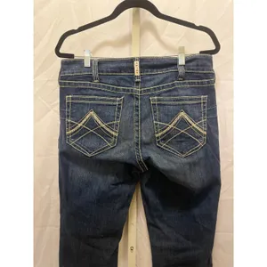 Ariat Real Straight Icon Jeans - Womens Size 31R - Blue thumbnail 6