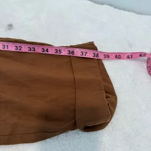 Vince Belted Linen Blend Utility Capri Pants Womens Sz L Brown Cuffed High Rise thumbnail 12