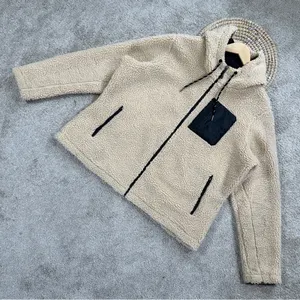 Eddie Bauer Women’s Chilali Fleece Full Zip Jacket Hooded Sherpa in Beige 2XL thumbnail 2