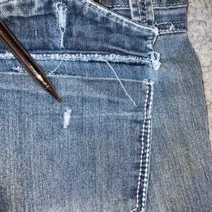 Vtg‎ Embellished Straight Leg Jeans Women 14 35x31 Stretch Y2K Western Outdoor thumbnail 9