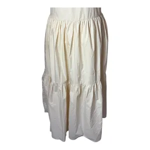 English Factory Dress Women Small Beige‎ Ruffled Neck Sleeveless Midi NWT Boho thumbnail 8