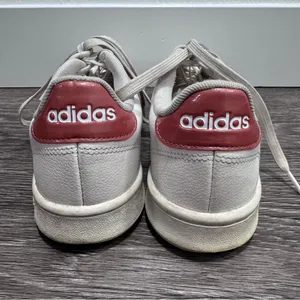 Adidas White Sneakers w/Pink Stripes thumbnail 9