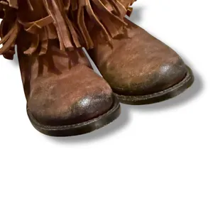 Freebird Booties Women's Size 8 Brown Suede Fringe‎ Western Heeled Belle Style thumbnail 5