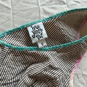 Ivy Jane Striped Patchwork Peekaboo Pleat Dress Size Small artsy prairie cotton thumbnail 4