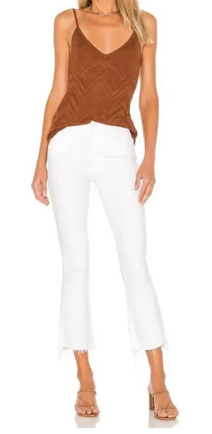 MOTHER Jeans Hustler Ankle Fray White Fairest of Them All- Size 32 thumbnail 1