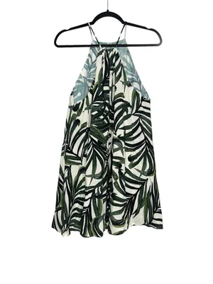 Show Me Your Mumu Byron Green Leaf Halter Mini Dress XS in Peruvian Palm Breeze thumbnail 4