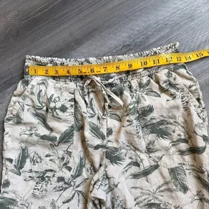 Lucky Brand Joggers Floral Tropical Pull On Small Khaki Green thumbnail 7