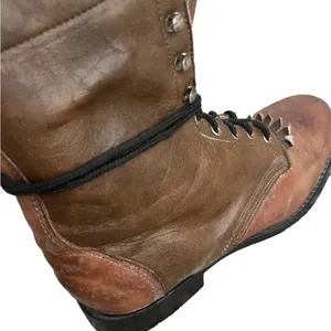 🤠✨LAREDO‎ Brown Leather Lace-Up Riding Boots Women’s 5.5✨🤠 thumbnail 3
