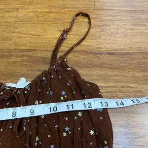 L.A. Hearts Floral Mini Dress Womens Size XS Brown Tie Front‎ Spaghetti Strap thumbnail 7