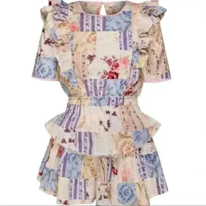 NWT LoveShackFancy Love Shack Fancy Natasha Mini Dress Patchwork S-FIRM PRICE thumbnail 3