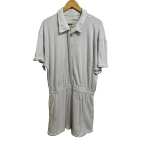 Good American Women's White Terry Mini Short-Sleeve Romper Size 4‎ GSW0230 NWT thumbnail 2