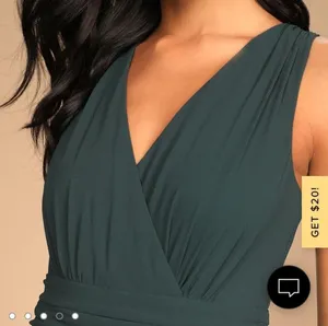 Lulus bridesmaids Thoughts of Hue Emerald Green Surplice Maxi Dress medium​​ thumbnail 4