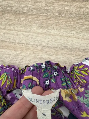 Printfresh Wide Leg Pajama Pants Women Size XS Purple Dogs Lounge thumbnail 5