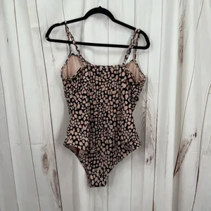 Sandflower Women’s XL Tan Black One Piece Swim Pool Beach Ocean thumbnail 3