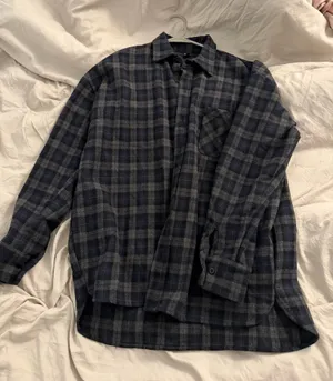 Oversized flannel Blue thumbnail 1