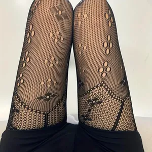 Women's Black Fishnet Tights Sheer Mesh Pantyhose Fashionable Stockings One Size thumbnail 6