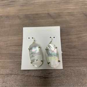 Kendra Scott Esme Mother of Pearl Silver Earrings (NWT) thumbnail 2