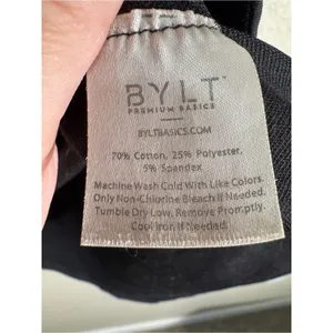 BYLT Black Premium Drop Cut 5/5 Lux Tee Shirt Mens L Classic Basic Short Sleeve thumbnail 5