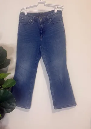 J crew midrise flare crop size 30 Women's Medium Blue Flare Jeans thumbnail 1