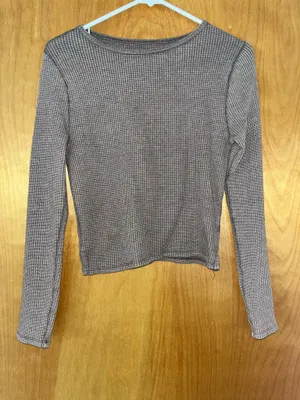 Full length brown long sleeve Top Size M thumbnail 2