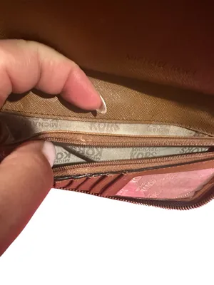 Michael Kors Jet Set Continental Wallet MK Signature Black Brown thumbnail 7