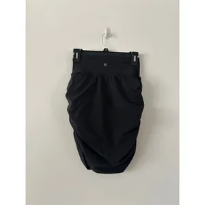 Athleta Transcend Black Ruched Athletisure Sporty Skort Size S thumbnail 3