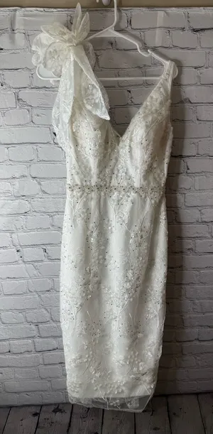 NWT Mac Duggal white lace thumbnail 1