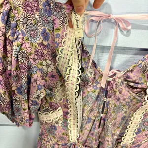 For Love & Lemons Willow Floral Puff Sleeve Mini Dress thumbnail 7