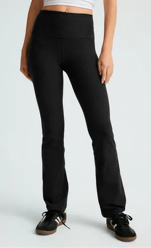 Beyond Yoga Spacedye Practice High Waisted Bootcut Pants Legging in Dark Night M thumbnail 1