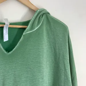 Free People Morning Run Crop Oversized Hoodie Modal Blend Green size S thumbnail 5