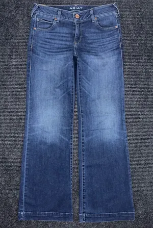 Ariat Women's Kelsea Trouser Mid Rise Stretch Wide Leg Jeans 29 R 10027695 EUC thumbnail 1