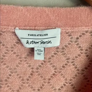 NEW & OTHER STORIES Pointelle Knit Wrap Cardigan Small thumbnail 5