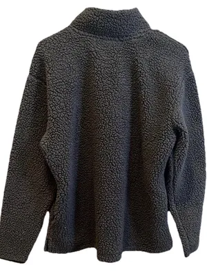 PINK Victoria’s Secret Gray Sherpa 1/4 Zip Pullover Sweatshirt Cozy Warm Size S thumbnail 6