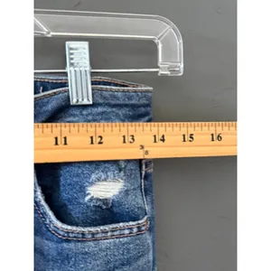 American Eagle Mom Straight Jeans 4 Regular Distressed Ripped Blue High‎ Rise thumbnail 5