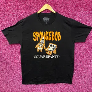 Nickelodeon Spongebob Squarepants Spongebob & Patrick Skeleton halloween T-Shirt XL thumbnail 1