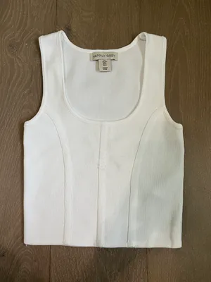 White Corset Crop Top thumbnail 2