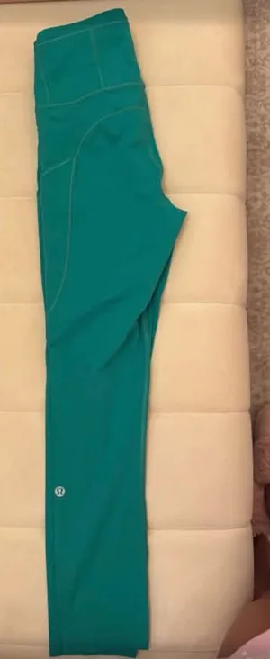 Lululemon Align Leggings with Pockets cropped 23 inch Green Size 2 thumbnail 1