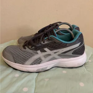 ASICS Gray and Blue Sneakers size 6.5 thumbnail 2