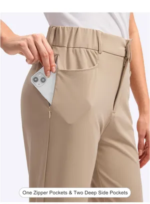 Women’s Khaki Golf Pants Tan Size L thumbnail 5