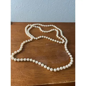 Chunky 72" Long Faux Pearl Necklace Opera Flapper Coquette Great Gatsby thumbnail 3