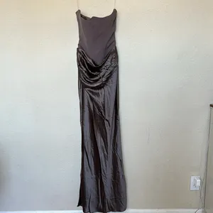 House of Cb size M A-C 'Persephone' Smoke Strapless Corset Maxi Dress thumbnail 5