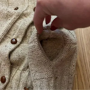 VNTG Marisa‎ Christina Double Breasted Chunky Knit Silk Wool Cardigan Women’s L thumbnail 9