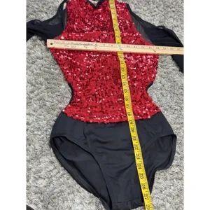 Weissman Dance Leotard Women’s Adult Medium MA Sequin Costume Long Sleeve thumbnail 11