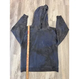 Lululemon Scuba Pullover Hoodie Acid Wash Navy Kangaroo Pocket Size Medium/Large thumbnail 5