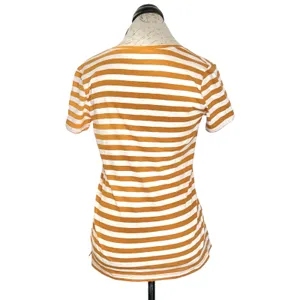 Madewell Womens Blouse Sz XS Striped Short Sleeve Preppy Parisian Minimalist thumbnail 3